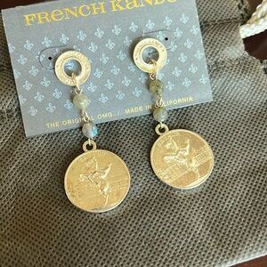 Annecy Stud Silver Drop Earrings by French Kande
